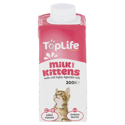 TopLife Lactose Reduced Cows Milk for Kittens Milk Treat 200ml