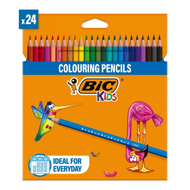BIC Kids Tropicolors colouring pencils wallet of 24 - British product