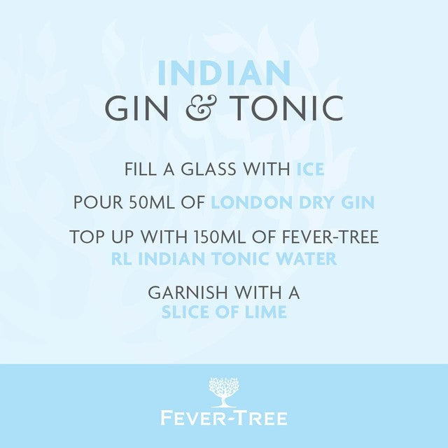 Fever-Tree light Indian tonic water 8 x 150ml cans - British product