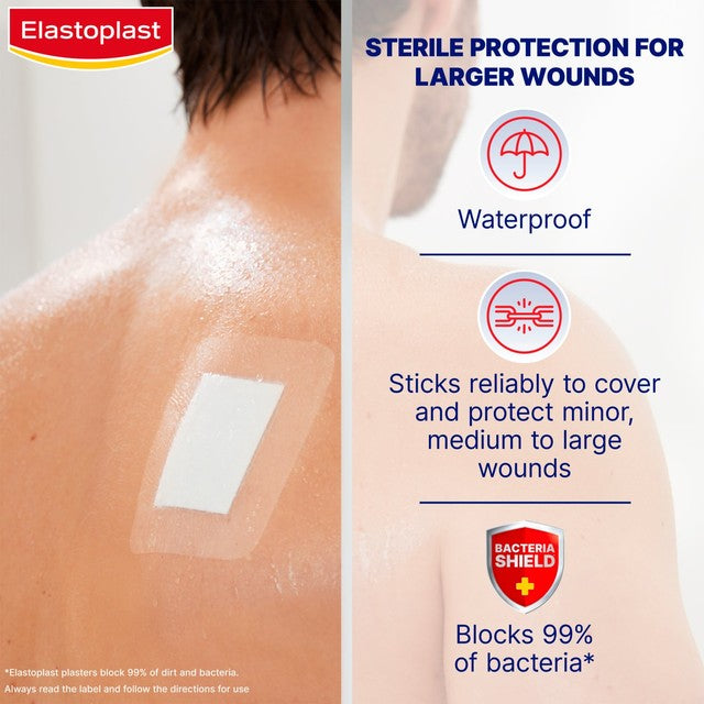 Elastoplast Waterproof Wound Pad Dressing XXL - British product