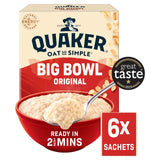 Quaker Big Bowl Original porridge sachets, imported from the UK