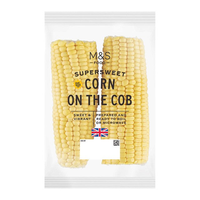 M&S Super Sweet Corn on the Cob 2 Pack, imported from the UK