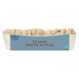 M&S mini white pitta breads 12 per pack, imported from the UK