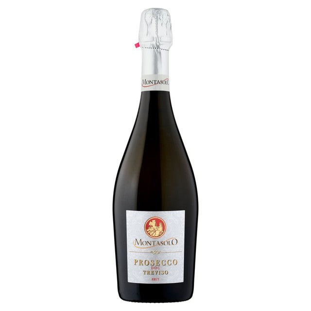 MONTASOLO Prosecco DOC Brut 75cl, imported from the UK