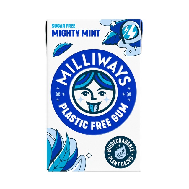 Milliways Mighty Mint chewing gum 19g, imported from the UK