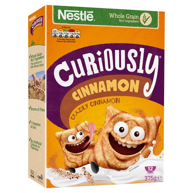 Nestle Curiously Cinnamon breakfast cereal 375g - British product