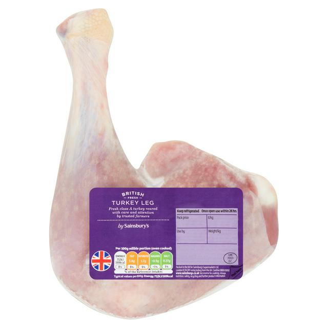 Sainsburys Fresh British Turkey Leg 700g to 12kg Approx 1kg