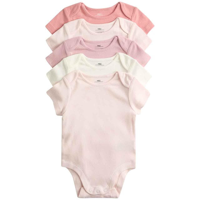 M&S baby sleepsuit pink 18-24 months, imported from the UK