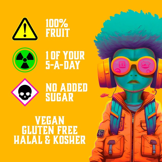 Zombie Snacks man-ghouled mango fruit bars 100g multipack (British brand)