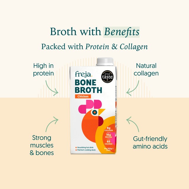 Freja chicken bone broth classic sipping 500ml - British product