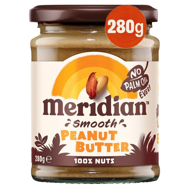 Meridian smooth no salt peanut butter 280g, imported from the UK