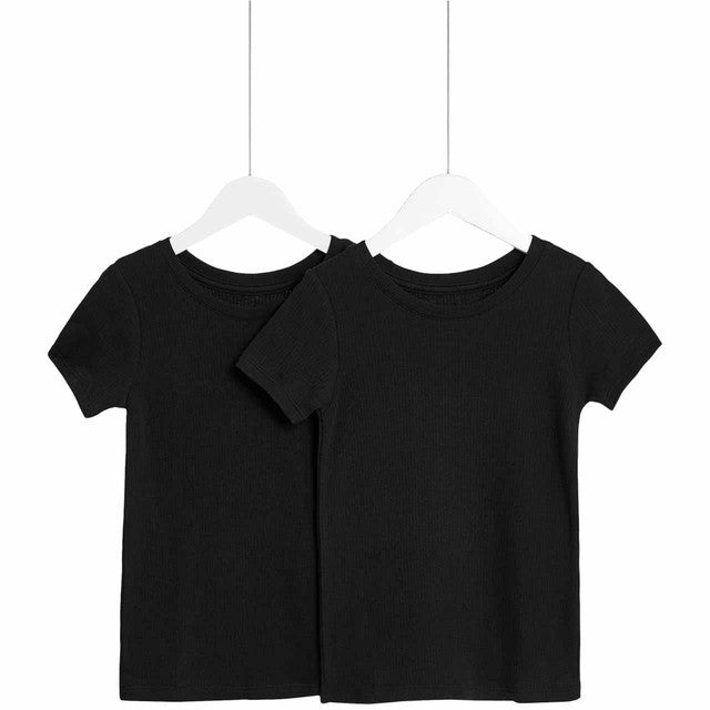 M&S Heatgen unisex black thermal tops 8-9 years, imported from the UK