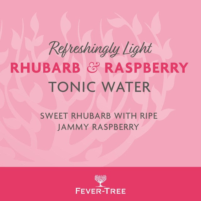 Fever-Tree light rhubarb & raspberry tonic water 8 x 150ml cans - British product