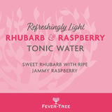 Fever-Tree light rhubarb & raspberry tonic water 8 x 150ml cans - British product