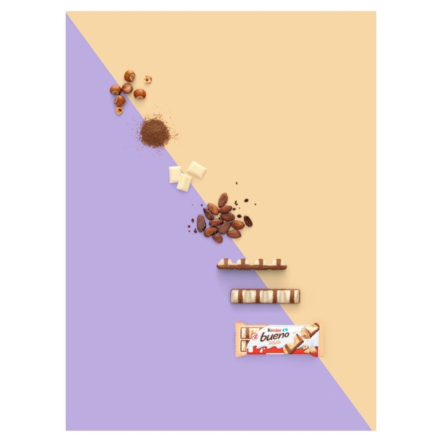 Kinder Bueno white chocolate hazelnut bars multipack 3 x 39g, UK version
