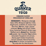 Quaker Cinnamon Breakfast Cereal Bars, imported from the UK
