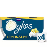 Oykos Lemon and Lime Yoghurt Greek Style 4 x 110g, imported from the UK