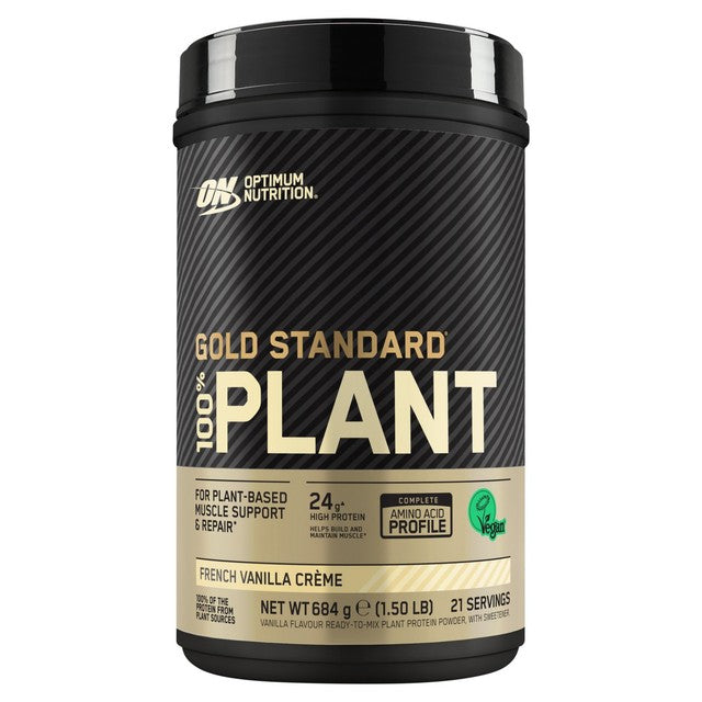 Optimum Nutrition plant protein powder vanilla flavour 684g, imported from the UK