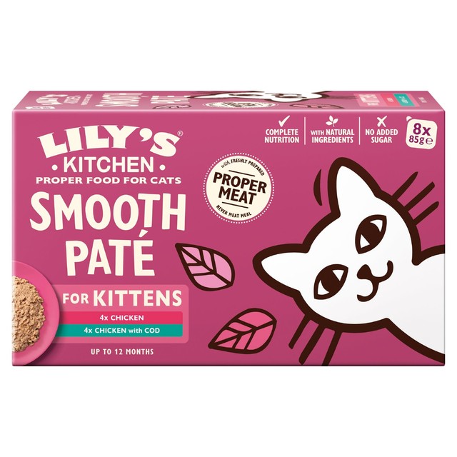 Lily's Kitchen kitten pate chicken & cod 8x85g, UK version