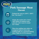 Paxo Pork Sausage Meat Flavour Stuffing Mix 190g, imported from the UK