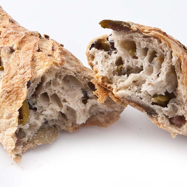 GAIL's mixed olive sourdough baguette 300g, UK version