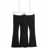 M&S girls cotton flared leggings black 10-11 years, imported from the UK