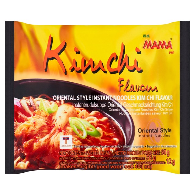 MAMA Korean udon kimchi instant noodles 90g, imported from the UK