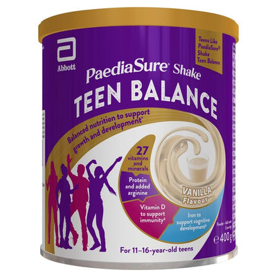 PaediaSure Shake Teen Balance Vanilla Flavour Teen Nutritional Supplement Powder 400g