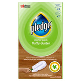 Pledge Fluffy Duster Starter Pack with 1 handle and 2 refills, imported from the UK