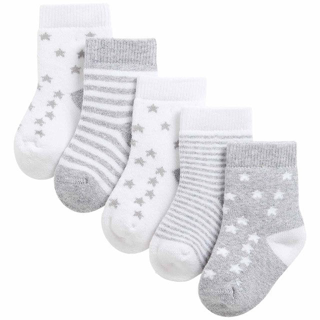 M&S Terry Stars Socks Newborn, imported from the UK