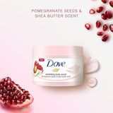 Dove pomegranate and shea butter body scrub 225ml - British product