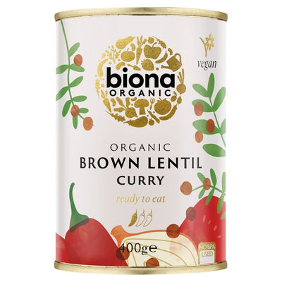 Biona Organic Brown Lentil Curry Ready to Eat 400g