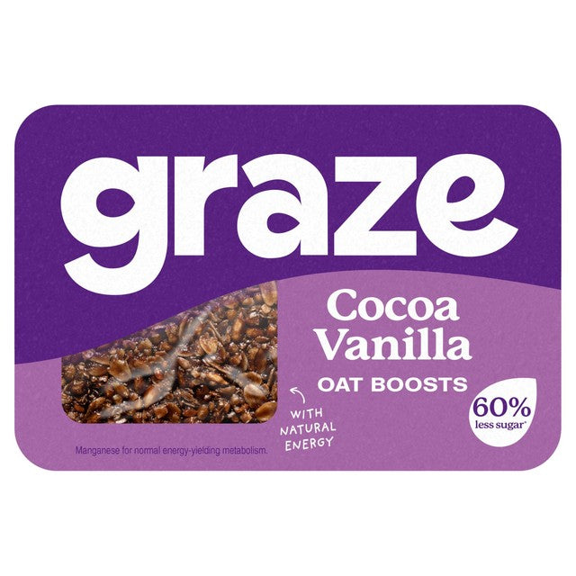 Graze cocoa vanilla oat boost flapjack 50g, UK version