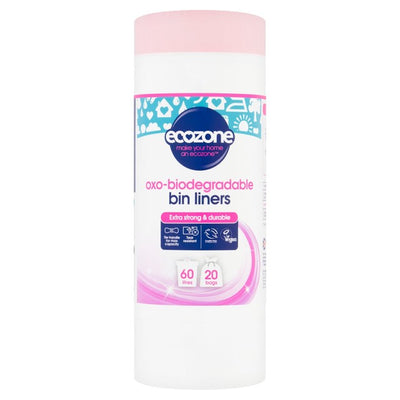 Ecozone Oxo-Biodegradable Bin Liners 60L 20 Pack