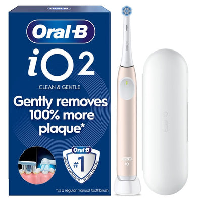 Oral-B iO2 Series Calm Pink Electric Toothbrush with Travel Case