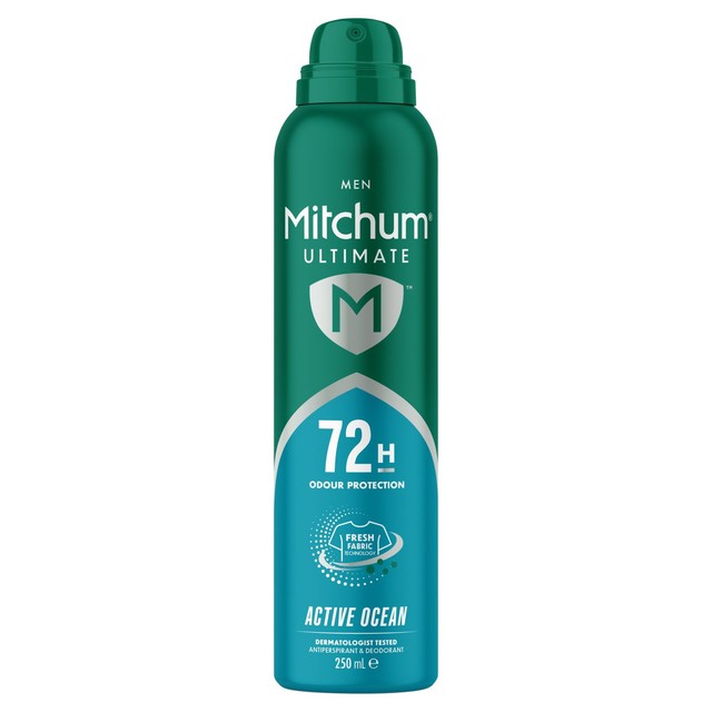 Mitchum anti-perspirant deodorant spray Active Ocean 250ml, imported from the UK