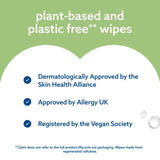 WaterWipes Sensitive+ Baby Toddler Wipes 3-Pack with 180 wipes (British brand)