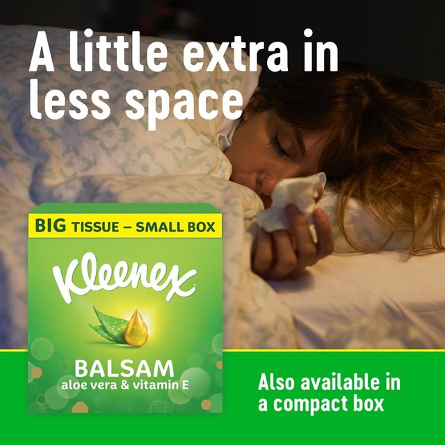 Kleenex Balsam tissues pocket pack, UK version