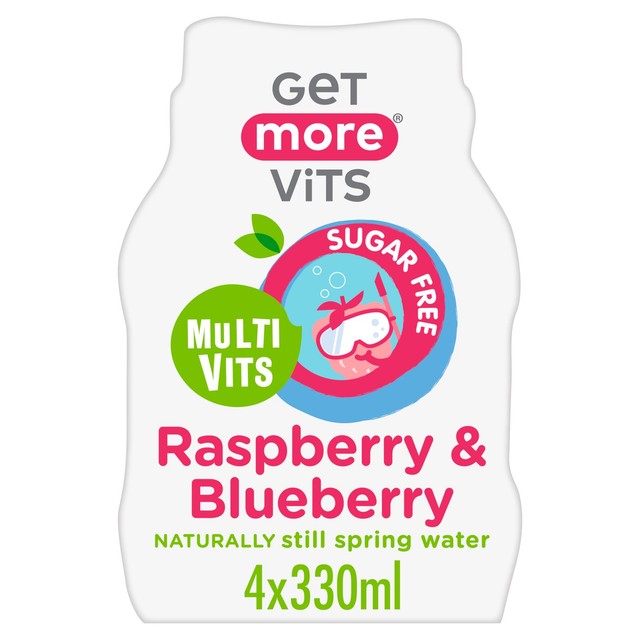 Get More Vits Raspberry Blueberry multivitamin drink 4x330ml, UK version