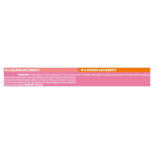 Purina One kitten wet cat food Salmon and Chicken 8 x 85g, imported from the UK