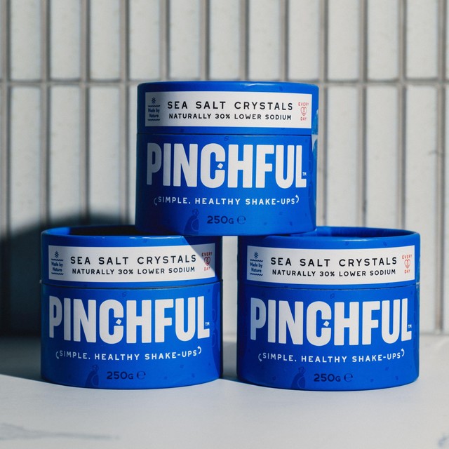 Pinchful Lower Sodium Sea Salt 250g, imported from the UK