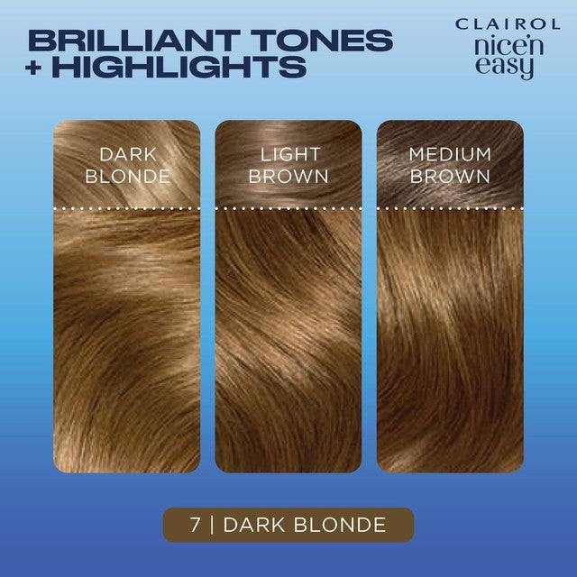 Clairol Nice'n Easy 7 dark blonde hair dye - British product
