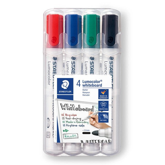 Staedtler Lumocolor Whiteboard Markers 4 Pack (British brand)