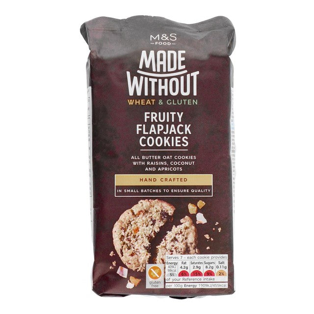 M&S fruity flapjack cookies 150g, imported from the UK