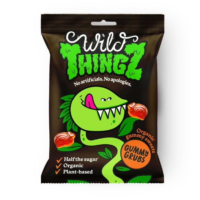 Wild Thingz gummy grubs mixed fruit flavours 130g (British brand)