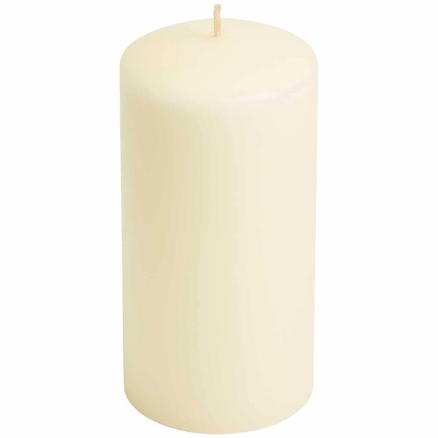 M&S medium pillar candle ivory, imported from the UK