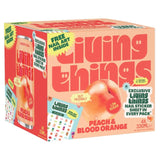 Living Things Peach & Blood Orange Biotic Soda 4x330ml, UK version