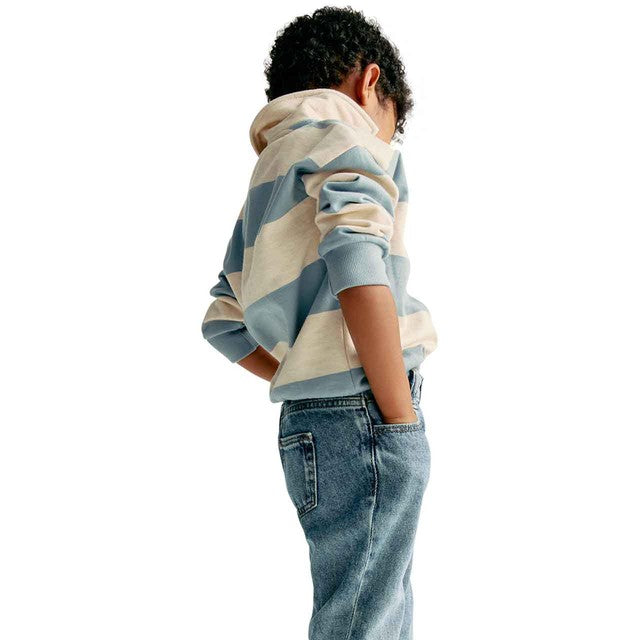 M&S blue striped rugby sweatshirt 5-6 years, imported from the UK