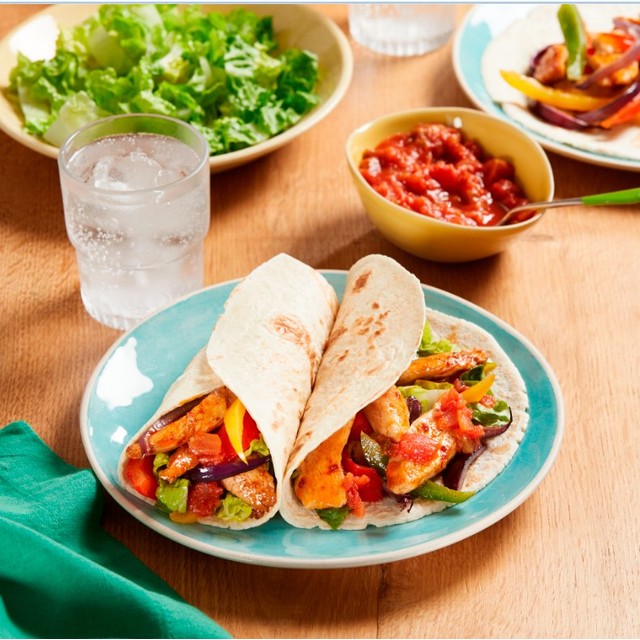 Old El Paso flour tortilla fajita wraps 12-pack, imported from the UK