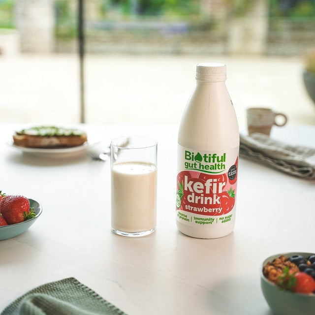 Biotiful Strawberry Kefir drink 1L - British product